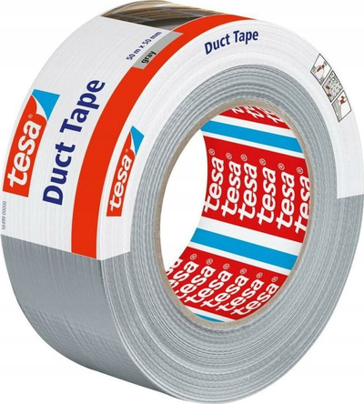 Shirit riparues Tesa Duct, 50mm x 50m, argjend
