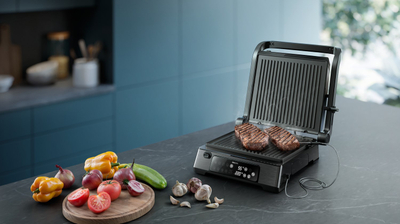 Grill elektrik Philips HD6307/70, kontroll digjital, sondë termometri, i zi