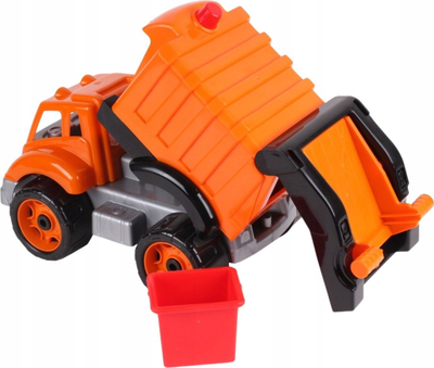 Kamion lodër Teka Garbage Truck, me kosh dhe kapak lëvizës, shumëngjyrësh