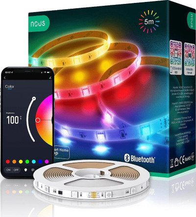 Паметна ЛЕД лента Nous F6, 5m, РГБ, Bluetooth Tuya