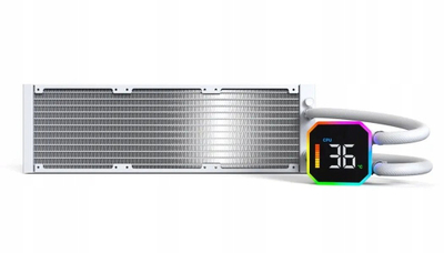 Ладилник за вода за процесор Montech HyperFlow Digital 360, AIO 360mm, Intel AMD, бел