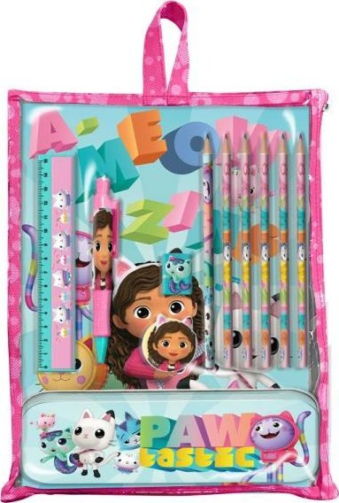 Set shkrimi Gabby's Dollhouse GD00062, 12 pjesë, për kalamaj, shumëngjyrësh