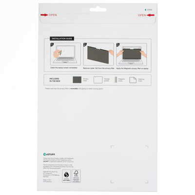 Filter privatësie për ekran ESTUFF GLBM16350220, për laptop, magnetik