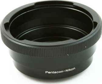 Adapter objektivi Pixco Nikon Ai AiS AF për Pentacon Six, metalik, i zi