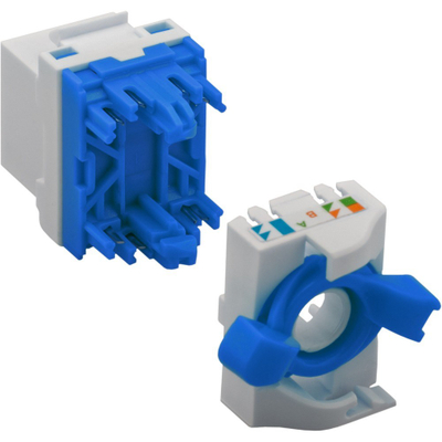Modul keystone rrjeti Techly Self Clamping RJ45, Cat.6A U UTP, i bardhë e kaltër