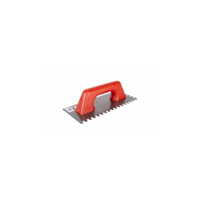 Mistri dhëmbëzuese plastike Dentated, 10x10 mm, dorezë plastike, e kuqe