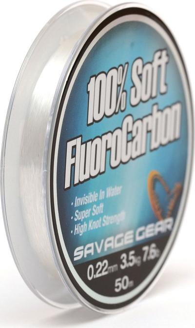 Fije peshkimi Savage Gear 100% Soft Fluorocarbon, 0.92mm 40.5kg, 15m, transparente