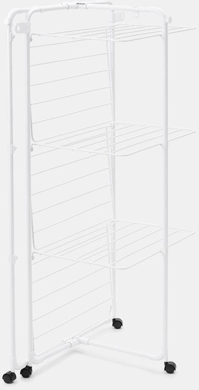 Закачалка за облека Brabantia HangOn Tower, 23m, со тркала, бела
