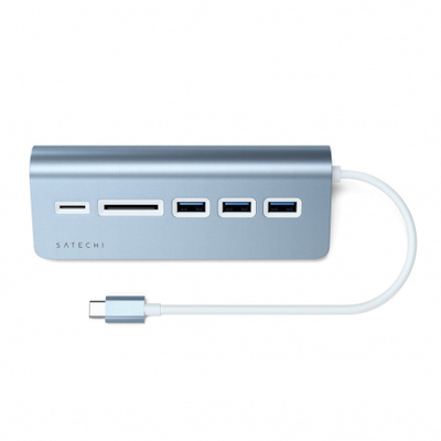 USB Hub Satechi USB-C Aluminum, i kaltër