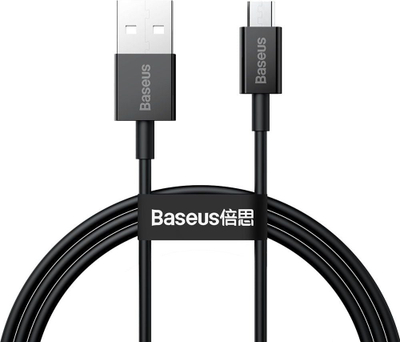 Kabllo USB Baseus Superior BSU2822BLK, USB A në microUSB, 1 m, e zezë
