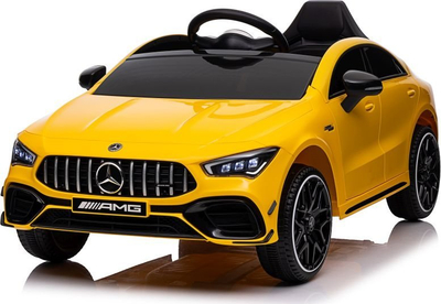 Makina elektrike lodër Leantoys Mercedes CLA 45s AMG, 4x4, me bateri, e verdhë