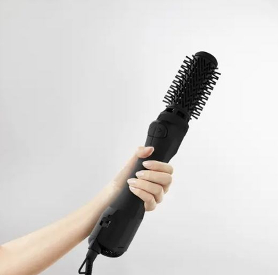 Furçë rrotulluese flokësh Rowenta Brush Activ UB9520F0, 2 shpejtësi, ajër i nxehtë dhe i ftohtë, e zezë