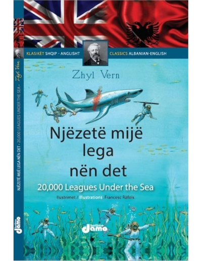 Njezete Mije Lega Nen Det Shqip Anglisht - Jules Verne
