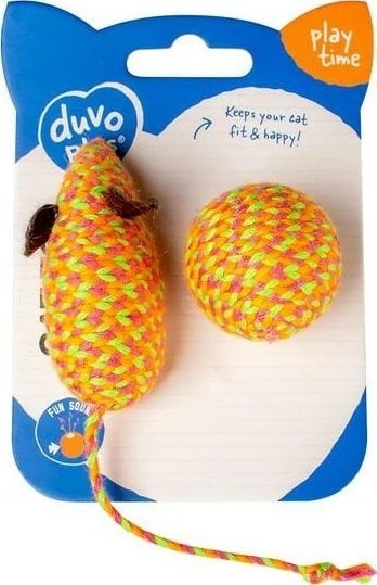 Lodra për mace Duvoplus Jolly X, top dhe mi, shumëngjyrëshe