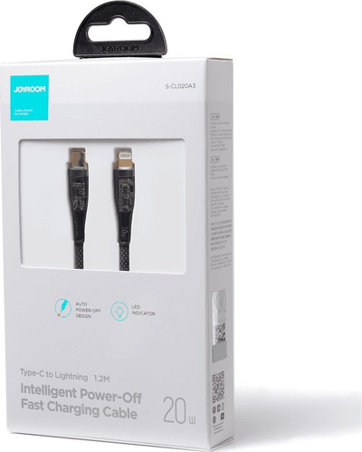 Kabllo karikimi Joyroom JYR572, USB C në Lightning, 1.2 m, 20W, e zezë