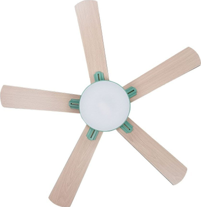 Ventilator tavani HOBBLE, me dritë, me pult, mint green