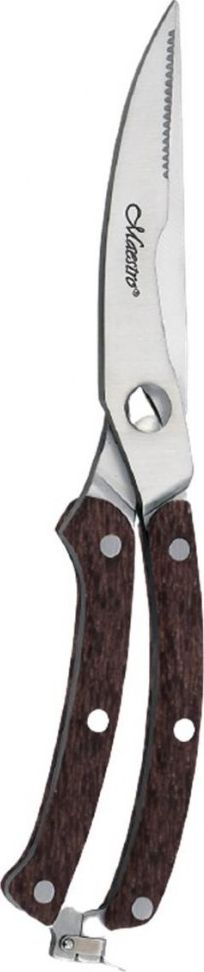 Gërshërë kuzhine Maestro MR-1460, teh 10 cm, çelik inoks, dorezë dru
