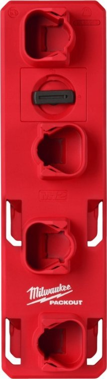 Mbajtës baterish Milwaukee Packout M12, për sistem modular, i kuq