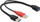 Kabllo Delock USB-A - USB-A, 0.3m, e zezë