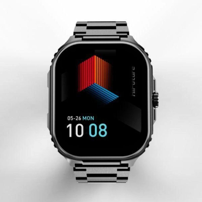 HiFuture Ultra3 Pro, orë inteligjente 2.04" AMOLED, çelik inox, e zezë