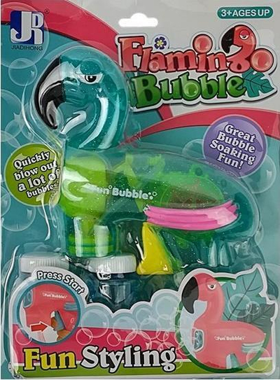 Pistole lodër Lean Sport Blue Flamingo, për flluska sapuni, me shishe lëngu, blu