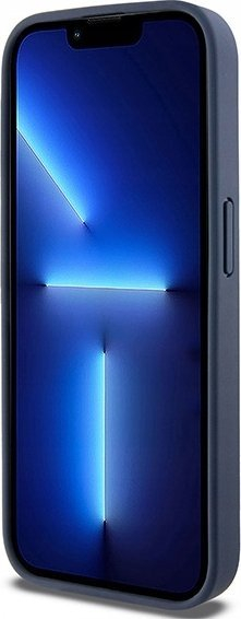 Mbulesë telefoni DKNY DKHCP15LPRTHSLB, për iPhone 15 Pro 6.1", lëkurë, blu