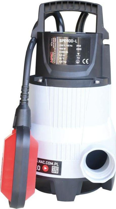 Pompe uji të ndotur NAC SPE40D-L, 400W, me flotur, e bardhë