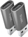 Adapter USB-A në USB-C Calyx, set me 2 copë, gri