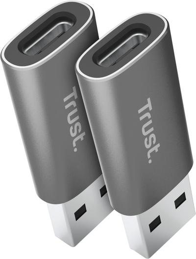 Adapter USB-A në USB-C Calyx, set me 2 copë, gri
