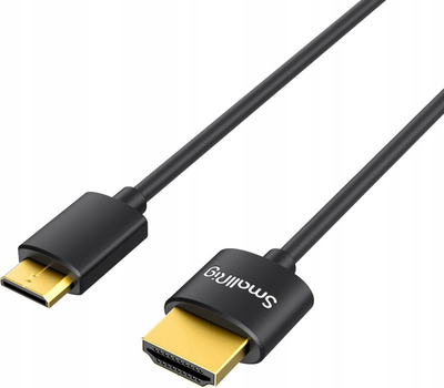 Kabllo HDMI SmallRig 3040, Ultra Slim 4K, Type C në A, 35cm, e zezë