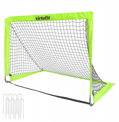 Set porta futbolli VirtuFit Pop-Up, 120 x 90 cm, 2 copë, shumëngjyrëshe
