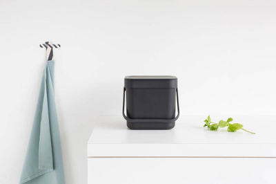 Kosh plehrash Brabantia Sort &amp; Go 3L, për ndarje mbetjesh, gri