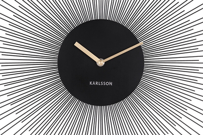 Orë muri Karlsson Peony Steel Black, e zezë