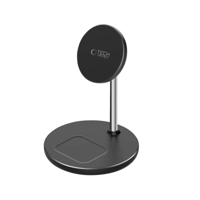Karikues wireless 2‑në‑1 Tech‑Protect QI15W‑A39, 15W, me magnet, i zi