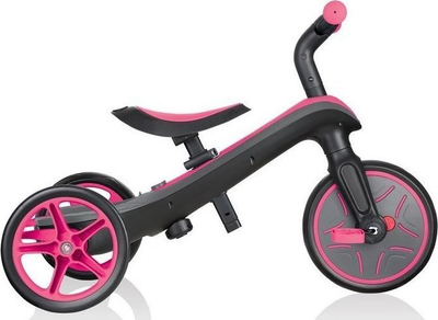 Tricikël 4-në-1 Globber Explorer Trike, me tendë dielli, rrip sigurie 5 pika, rozë