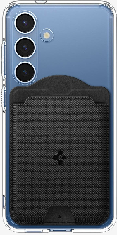 Mbajtëse kartash Spigen Urban Fit Wallet MagSafe, për Samsung Galaxy S25 Series, najlon PU, e zezë