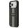 Mbrojtëse telefoni Guess 4G Printed Stripes MagSafe, për iPhone 17 Pro Max, e zezë