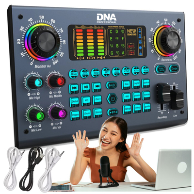 Kartë zanore USB me mixer DNA SC TWO, DSP, Bluetooth, gri
