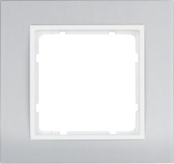 Kapak dekorativ prizash Berker 10113904, katror, plastik, gri metalik