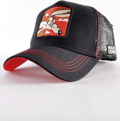 Kapele Capslab Looney Tunes Coyote CL/LOO/1/COY1, me rrjetë, snapback, e zezë