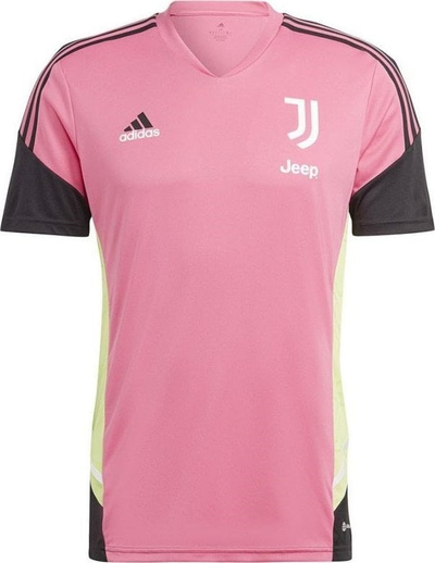 Bluzë stërvitje adidas Juventus JSY M HS7551, poliester, me mëngë të shkurtra, rozë