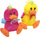 Lodër pelushi Colorful Duckling, rosë e butë, 18cm, shumëngjyrëshe