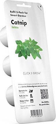 Kapsula bimesh Click & Grow Catnip, set me 3 copë, rimbushëse, jeshile