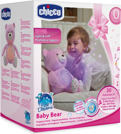 Lodër Chicco Teddy Bear me projektor, rozë