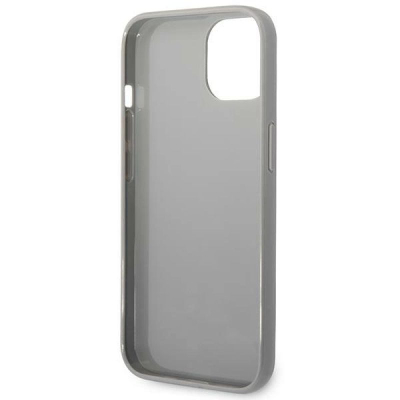 Futrollë telefoni Karl Lagerfeld për iPhone 14 6.1", me logo, ngjyrë argjendtë