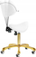 Karrige kozmetike Giovanni Stool 1004, rrotulluese, e bardhë gold