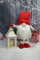 Zbukurim Krishtlindjesh Saska Christmas Gnome me këmbë teleskopike 80-115 cm, kapelë me stof, i kuq