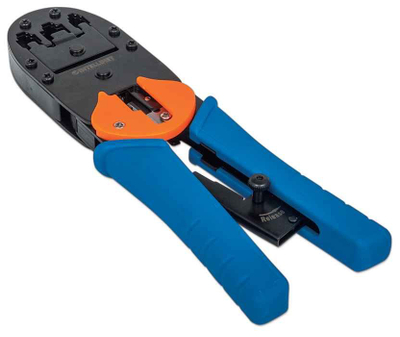 Mjet krimpues Intellinet 211048, për RJ45 RJ12 RJ11, trup çeliku, dorezë plastike
