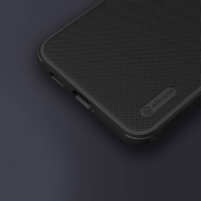 Kapak telefoni Nillkin Super Frosted, plastikë e fortë, përthith goditjet, i zi