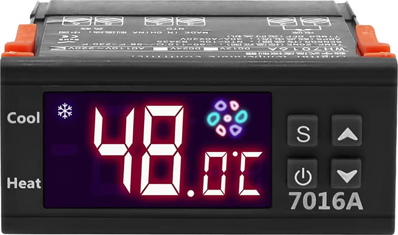 Termostat dixhital EUROKOMP WH7016A E6247, ekran LCD, sensor NTC, gri
